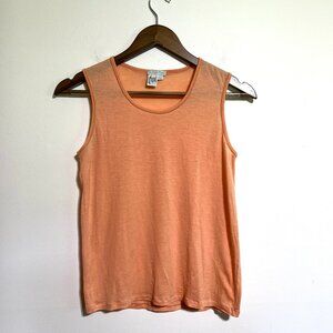 Ballantyne 100% Cashmere Pastel Orange Tank Top, Large